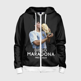 Детская толстовка 3D на молнии с принтом Diego Maradona в Санкт-Петербурге, 100% полиэстер |  манжеты и пояс оформлены широкой мягкой резинкой, двухслойный капюшон со шнурком для регулировки, спереди карманы и застежка-молния
 | 10 | 1960 | 2020 | argentina | barcelona | diego | football | legend | leo | lionel | maradona | messi | retro | rip | soccer | аргентина | барселона | бога | диего | легенда | лионель | марадона | месси | мяч | ретро | рука | форма | футбол