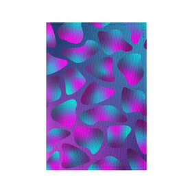 Обложка для паспорта матовая кожа с принтом Неоновые капли в Санкт-Петербурге, натуральная матовая кожа | размер 19,3 х 13,7 см; прозрачные пластиковые крепления | neon | newschool | purple | rap | абстракция | бензин | капли | кислотный | неон | разводы | розовый | фиолетовый