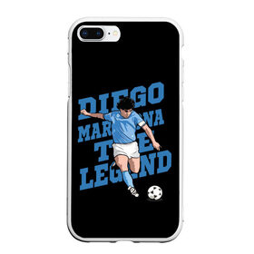 Чехол для iPhone 7Plus/8 Plus матовый с принтом Diego Maradona в Санкт-Петербурге, Силикон | Область печати: задняя сторона чехла, без боковых панелей | 10 | 1960 | 2020 | argentina | barcelona | diego | football | legend | leo | lionel | maradona | messi | retro | rip | soccer | аргентина | барселона | бога | диего | легенда | лионель | марадона | месси | мяч | ретро | рука | форма | футбол