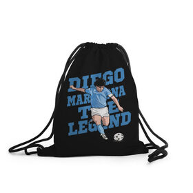 Рюкзак-мешок 3D с принтом Diego Maradona в Санкт-Петербурге, 100% полиэстер | плотность ткани — 200 г/м2, размер — 35 х 45 см; лямки — толстые шнурки, застежка на шнуровке, без карманов и подкладки | 10 | 1960 | 2020 | argentina | barcelona | diego | football | legend | leo | lionel | maradona | messi | retro | rip | soccer | аргентина | барселона | бога | диего | легенда | лионель | марадона | месси | мяч | ретро | рука | форма | футбол