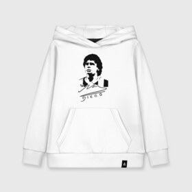 Детская толстовка хлопок с принтом Diego Maradona в Санкт-Петербурге, 100% хлопок | Круглый горловой вырез, эластичные манжеты, пояс, капюшен | 10 | 1960 | 2020 | argentina | barcelona | diego | football | legend | leo | lionel | maradona | messi | retro | rip | soccer | автограф | аргентина | барселона | бога | диего | легенда | лионель | марадона | месси | мяч | ретро | роспись | р