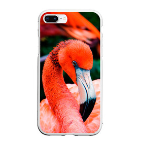 Чехол для iPhone 7Plus/8 Plus матовый с принтом Фламинго в Санкт-Петербурге, Силикон | Область печати: задняя сторона чехла, без боковых панелей | животные | звири | природа | птица | розовый | фламинго