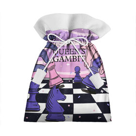 Подарочный 3D мешок с принтом The Queens Gambit в Санкт-Петербурге, 100% полиэстер | Размер: 29*39 см | beth harmon | chess | queens gambit | the queens gambit | аня тейлор джой | бет хармон | нетфликс | ход королевы | шахматы