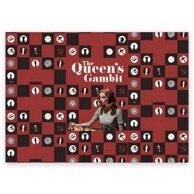 Поздравительная открытка с принтом Ход королевы / The Que в Санкт-Петербурге, 100% бумага | плотность бумаги 280 г/м2, матовая, на обратной стороне линовка и место для марки
 | gambit | the queens 