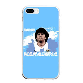 Чехол для iPhone 7Plus/8 Plus матовый с принтом Диего Марадона в Санкт-Петербурге, Силикон | Область печати: задняя сторона чехла, без боковых панелей | diego | diego armando maradona | maradona | аргентина | диего | король | легенда | марадона | нападающий | полузащитник | футбол | футболист