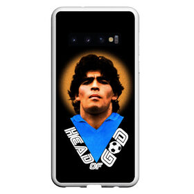 Чехол для Samsung Galaxy S10 с принтом Diego Maradona в Санкт-Петербурге, Силикон | Область печати: задняя сторона чехла, без боковых панелей | Тематика изображения на принте: diego | diego armando maradona | legend | maradona | аргентина | диего | король | легенда | марадона | нападающий | полузащитник | футбол | футболист