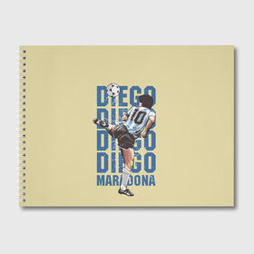 Альбом для рисования с принтом Diego Diego в Санкт-Петербурге, 100% бумага
 | матовая бумага, плотность 200 мг. | 10 номер | diego | football | maradona | maradonna | арегнтина | бога | диего | марадона | марадонна | ретро | рука | сборная аргентины | футбол | футболист