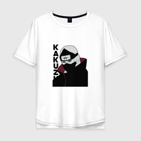 Мужская футболка хлопок Oversize с принтом Kakuzu Zombie Ninja в Санкт-Петербурге, 100% хлопок | свободный крой, круглый ворот, “спинка” длиннее передней части | 