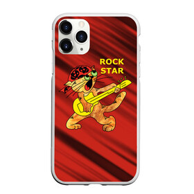 Чехол для iPhone 11 Pro Max матовый с принтом Rock Star в Санкт-Петербурге, Силикон |  | cat | rock | star | кот | котенок | коты. рок | кошка. котик