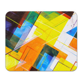 Коврик для мышки прямоугольный с принтом Геометрический хаос в Санкт-Петербурге, натуральный каучук | размер 230 х 185 мм; запечатка лицевой стороны | абстракция | геометрия | квадрат | кисть | краска | прямоугольник | треугольник | фигура | хаос
