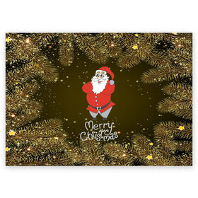 Поздравительная открытка с принтом Merry Christmas в Санкт-Петербурге, 100% бумага | плотность бумаги 280 г/м2, матовая, на обратной стороне линовка и место для марки
 | 