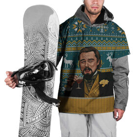 Накидка на куртку 3D с принтом Кэлвин Кэнди в Санкт-Петербурге, 100% полиэстер |  | джанго особожденный | кэлвин кэнди | леонардо ди каприо | рождественский свитер