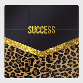 Магнитный плакат 3Х3 с принтом Success в Санкт-Петербурге, Полимерный материал с магнитным слоем | 9 деталей размером 9*9 см | success | swag | блеск | блестки | китч | леопард | леопардовый принт | понты | успех | успешные люди | фрик