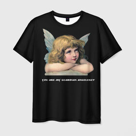 Мужская футболка 3D с принтом Ангел девочка в Санкт-Петербурге, 100% полиэфир | прямой крой, круглый вырез горловины, длина до линии бедер | ангел | девочка | крылья | средневековье