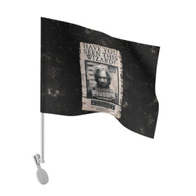 Флаг для автомобиля с принтом Sirius Black в Санкт-Петербурге, 100% полиэстер | Размер: 30*21 см | black | sirius | vdzajul | блэк | гарри | поттер | сириус