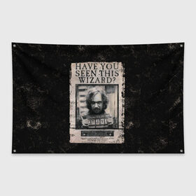 Флаг-баннер с принтом Sirius Black в Санкт-Петербурге, 100% полиэстер | размер 67 х 109 см, плотность ткани — 95 г/м2; по краям флага есть четыре люверса для крепления | black | sirius | vdzajul | блэк | гарри | поттер | сириус