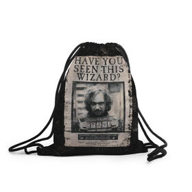 Рюкзак-мешок 3D с принтом Sirius Black в Санкт-Петербурге, 100% полиэстер | плотность ткани — 200 г/м2, размер — 35 х 45 см; лямки — толстые шнурки, застежка на шнуровке, без карманов и подкладки | black | sirius | vdzajul | блэк | гарри | поттер | сириус