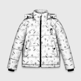 Зимняя куртка для мальчиков 3D с принтом Астронавт и одуванчики в Санкт-Петербурге, ткань верха — 100% полиэстер; подклад — 100% полиэстер, утеплитель — 100% полиэстер | длина ниже бедра, удлиненная спинка, воротник стойка и отстегивающийся капюшон. Есть боковые карманы с листочкой на кнопках, утяжки по низу изделия и внутренний карман на молнии. 

Предусмотрены светоотражающий принт на спинке, радужный светоотражающий элемент на пуллере молнии и на резинке для утяжки | 