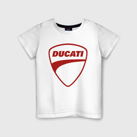 Детская футболка хлопок с принтом Ducati Logo (Z) в Санкт-Петербурге, 100% хлопок | круглый вырез горловины, полуприлегающий силуэт, длина до линии бедер | Тематика изображения на принте: audi | audi ag | corse | ducati | ducati corse | ducati motor holding | hypermotard | multistrada | panigale | scrambler | streetfighter | supersport | дукати | массимо борди | мото | фабио тальони