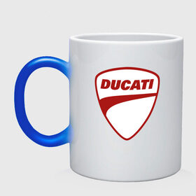 Кружка хамелеон с принтом Ducati Logo (Z) в Санкт-Петербурге, керамика | меняет цвет при нагревании, емкость 330 мл | Тематика изображения на принте: audi | audi ag | corse | ducati | ducati corse | ducati motor holding | hypermotard | multistrada | panigale | scrambler | streetfighter | supersport | дукати | массимо борди | мото | фабио тальони