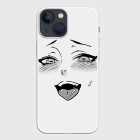 Чехол для iPhone 13 mini с принтом Ахегао личико в Санкт-Петербурге,  |  | аниме | ахегао | девушка | лицо | язык
