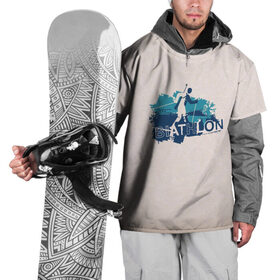 Накидка на куртку 3D с принтом Биатлон в Санкт-Петербурге, 100% полиэстер |  | Тематика изображения на принте: активный отдых | биатлон | биатлонист | зима | лыжник | снег | снежинки | соревнования | спорт | стрелок | трасса