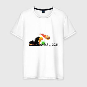 Мужская футболка хлопок с принтом апокалипсис 2020 в Санкт-Петербурге, 100% хлопок | прямой крой, круглый вырез горловины, длина до линии бедер, слегка спущенное плечо. | 