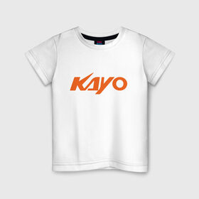 Детская футболка хлопок с принтом KAYO LOGO (Z) в Санкт-Петербурге, 100% хлопок | круглый вырез горловины, полуприлегающий силуэт, длина до линии бедер | Тематика изображения на принте: kayo | moto | motorcycle | sport | байк | кайо | мото | мотоциклы | спорт