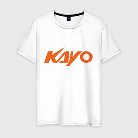 Мужская футболка хлопок с принтом KAYO LOGO (Z) в Санкт-Петербурге, 100% хлопок | прямой крой, круглый вырез горловины, длина до линии бедер, слегка спущенное плечо. | kayo | moto | motorcycle | sport | байк | кайо | мото | мотоциклы | спорт