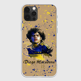 Чехол для iPhone 12 Pro с принтом Diego Maradona в Санкт-Петербурге, силикон | область печати: задняя сторона чехла, без боковых панелей | cup | diego maradona | diego maradona letterin | diego maradona print | football | footballer | great footballer | number 10 | великий футболист | диего марадона | кубок | надпись диего марадона | номер 10 | принт диего марадона | футбол 