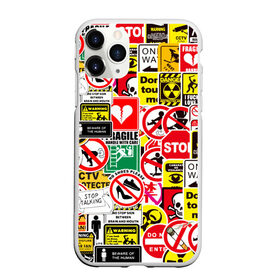 Чехол для iPhone 11 Pro Max матовый с принтом Запрещающие знаки в Санкт-Петербурге, Силикон |  | Тематика изображения на принте: danger | sticker bombing | запрещающие знаки | опасность | прикол | стикер бомбинг | череп