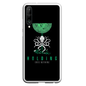 Чехол для Honor P30 с принтом Holding Onto Nothing в Санкт-Петербурге, Силикон | Область печати: задняя сторона чехла, без боковых панелей | Тематика изображения на принте: scifi | космонавт | космос | ктулху | монстр | осьминог | ужасы | фантастика | хоррор | череп