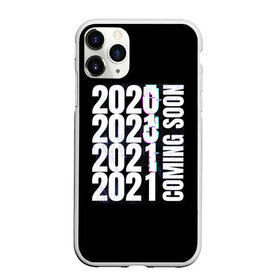 Чехол для iPhone 11 Pro Max матовый с принтом 2021 Coming Soon в Санкт-Петербурге, Силикон |  | 2021 | глитч | наступающий | неон | новый год | праздник