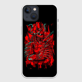 Чехол для iPhone 13 с принтом Death Samurai в Санкт-Петербурге,  |  | 2077 | art | blood | cyber | cyberpunk | dead | death | demon | japan | mask | ninja | oni | samurai | shadow | shogun | tokyo | warior | арт | воин | война | демон | катана | кибер | киберпанк | кровь | маска | мертвый | ниндзя | путь | самурай