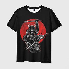 Мужская футболка 3D с принтом Samurai в Санкт-Петербурге, 100% полиэфир | прямой крой, круглый вырез горловины, длина до линии бедер | 2077 | art | blood | cyber | cyberpunk | dead | death | demon | japan | mask | ninja | oni | samurai | shadow | shogun | tokyo | warior | арт | воин | война | демон | катана | кибер | киберпанк | кровь | маска | мертвый | ниндзя | путь | самурай