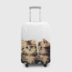 Чехол для чемодана 3D с принтом котята в Санкт-Петербурге, 86% полиэфир, 14% спандекс | двустороннее нанесение принта, прорези для ручек и колес | cute kittens | kittens | котята | красивые котята | милые котята