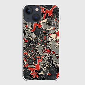 Чехол для iPhone 13 mini с принтом Самурай (Якудза, драконы) в Санкт-Петербурге,  |  | буси | воины рыцари | драконы | сабурау | самурай | якудза
