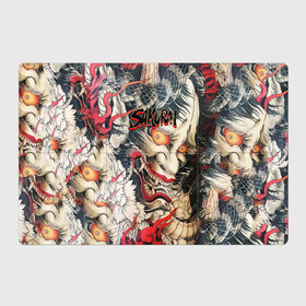 Магнитный плакат 3Х2 с принтом Самурай в Санкт-Петербурге, Полимерный материал с магнитным слоем | 6 деталей размером 9*9 см | буси | воины рыцари | драконы | сабурау | самурай | якудза