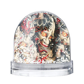 Снежный шар с принтом Самурай в Санкт-Петербурге, Пластик | Изображение внутри шара печатается на глянцевой фотобумаге с двух сторон | буси | воины рыцари | драконы | сабурау | самурай | якудза