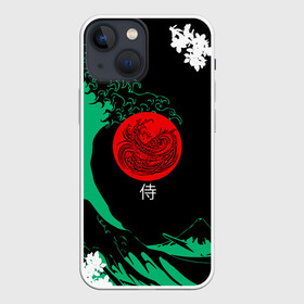 Чехол для iPhone 13 mini с принтом Japanese style в Санкт-Петербурге,  |  | ninja | samurai | больгая волна | дракон | иероглиф | ниндзя | природа | самурай | япония | японское искусство