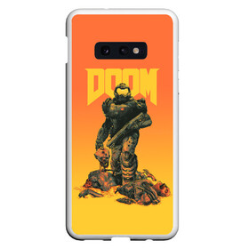 Чехол для Samsung S10E с принтом Doom в Санкт-Петербурге, Силикон | Область печати: задняя сторона чехла, без боковых панелей | doom | doom eternal | fps | game | games | hell | shooter | shotgun | ад | дробовик | дум | думгай | игра | игры