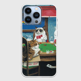 Чехол для iPhone 13 Pro с принтом Коты играют в покер в Санкт-Петербурге,  |  | a friend in need | art | artist | bets | cards | cats | chips | cookie | gambling | games | memes | nyan cat | picture | poker | rainbow | азартные игры | друг познается в беде | искусство | картина | карты | котики | коты | котэ | мемы | нян кэт | печень