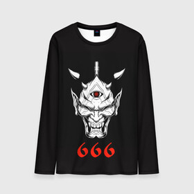 Мужской лонгслив 3D с принтом 666 в Санкт-Петербурге, 100% полиэстер | длинные рукава, круглый вырез горловины, полуприлегающий силуэт | 666 | creep | scream | warrior | астрал | восставший из ада | демон | монстр | призрак | принт 666 | страшилки | хоррор | хоррор футболки | хэллоуин