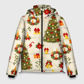 Мужская зимняя куртка 3D с принтом С Новым Годом в Санкт-Петербурге, верх — 100% полиэстер; подкладка — 100% полиэстер; утеплитель — 100% полиэстер | длина ниже бедра, свободный силуэт Оверсайз. Есть воротник-стойка, отстегивающийся капюшон и ветрозащитная планка. 

Боковые карманы с листочкой на кнопках и внутренний карман на молнии. | 2020 | 2021 | christmas | new year | бык | год быка | дед мороз | елка | зима | новый год | подарки | праздник | рождество | с новым годом | санта | свитер | снег | снежинки