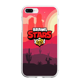 Чехол для iPhone 7Plus/8 Plus матовый с принтом BRAWL STARS в Санкт-Петербурге, Силикон | Область печати: задняя сторона чехла, без боковых панелей | brawl stars | crow | leon | mobile game | stars | бравл старс | ворон | леон | мобильные игры