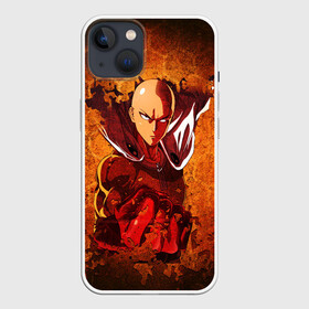 Чехол для iPhone 13 с принтом Огненный ВАНПАНЧМЕН в Санкт-Петербурге,  |  | hero | one punch man | saitama | ванпанчмен | герой | сайтама