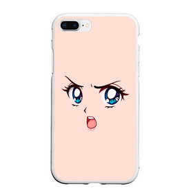 Чехол для iPhone 7Plus/8 Plus матовый с принтом Angry anime girl в Санкт-Петербурге, Силикон | Область печати: задняя сторона чехла, без боковых панелей | angry | anime | art | big | eyes | face | girl | kawaii | manga | style | аниме | арт | взгляд | глаза | девушка | злой | кавай | лицо | манга