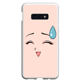 Чехол для Samsung S10E с принтом Happy anime face в Санкт-Петербурге, Силикон | Область печати: задняя сторона чехла, без боковых панелей | angry | anime | art | big | eyes | face | girl | kawaii | manga | style | аниме | арт | глаза | девушка | кавай | лицо | манга