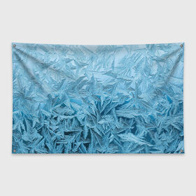 Флаг-баннер с принтом Иней в Санкт-Петербурге, 100% полиэстер | размер 67 х 109 см, плотность ткани — 95 г/м2; по краям флага есть четыре люверса для крепления | Тематика изображения на принте: абстрактные | абстрактный | абстракция | зима | зимние | зимний | изморозь | иней | лёд | льды | мороз | новый год | холод