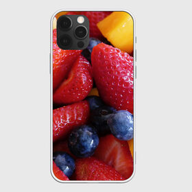 Чехол для iPhone 12 Pro Max с принтом Фругтово-ягодное изобилие в Санкт-Петербурге, Силикон |  | Тематика изображения на принте: еда | клубника | манго | фрукт | фрукты | черника | ягода | ягоды